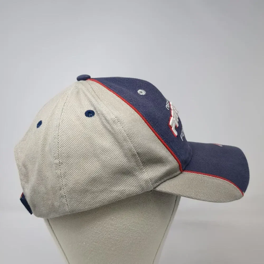 NFL New England Patriots Hat Blue Beige Red One Size Cap Strapback Cotton Logo